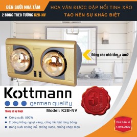 Đèn sưởi 2 bóng treo tường – K2BNV